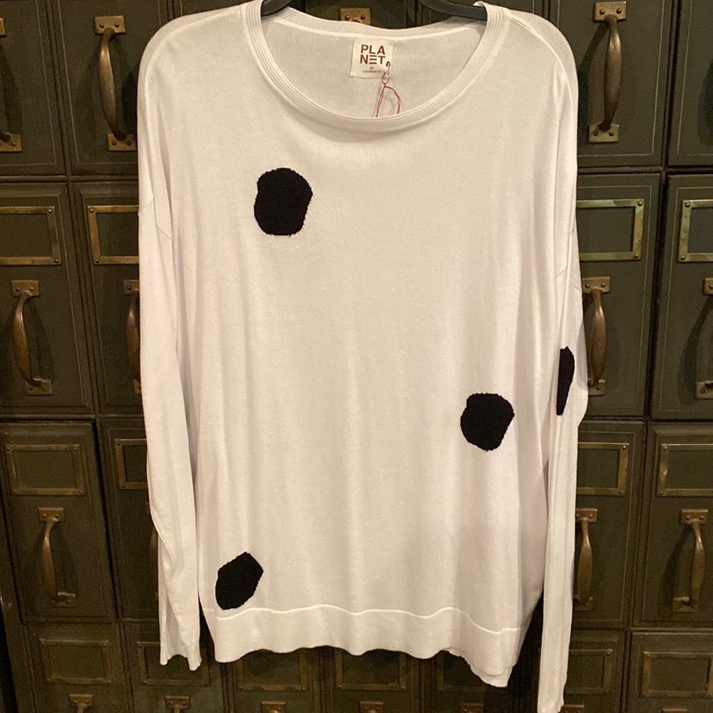 PLANET by Lauren G Pima Cotton Sweater